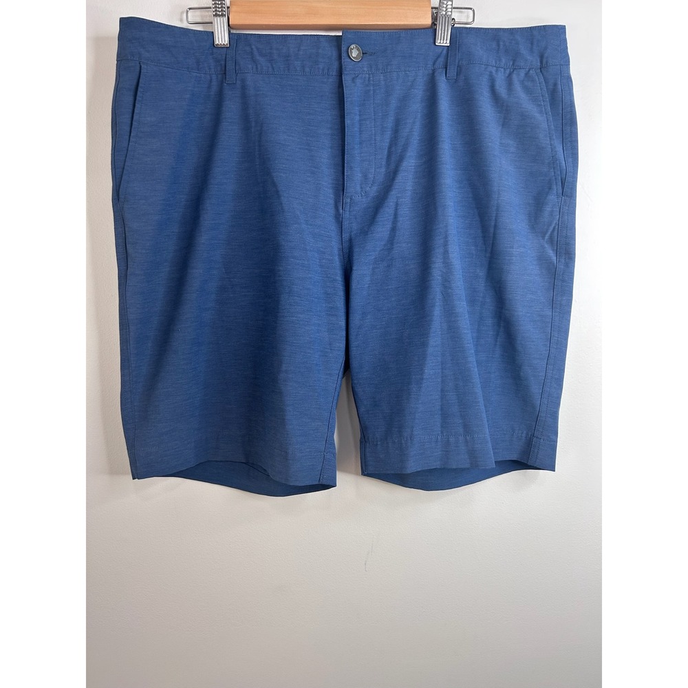 Faherty All Day Shorts Mens 38 Blue Heathered Hybrid Quick Dry Stretch‎ Summer
